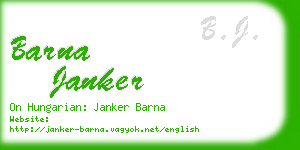 barna janker business card